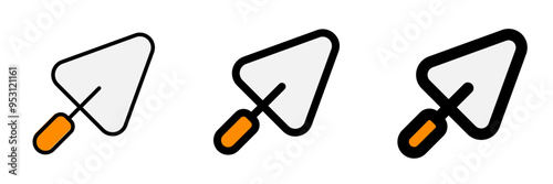 Editable trowel, shovel, cement vector icon. Construction, tools, industry. Part of a big icon set family. Perfect for web and app interfaces, presentations, infographics, etc