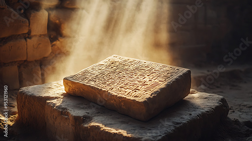 A breathtaking image of a rare, Sumerian clay tablet.