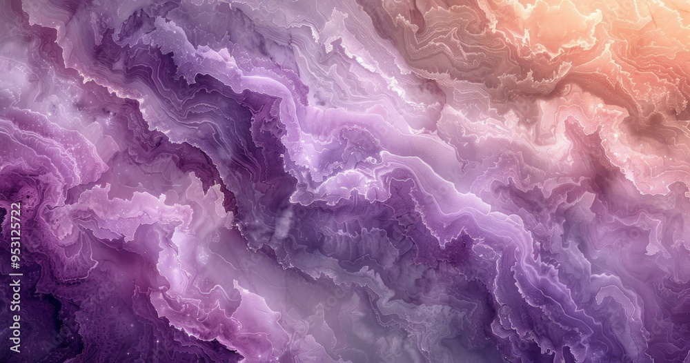 Abstract Art, Cloudscape Painting, Purple and Pink Color Blend Abstract Art, Cloudscape Painting, Purple and Pink Color Blend