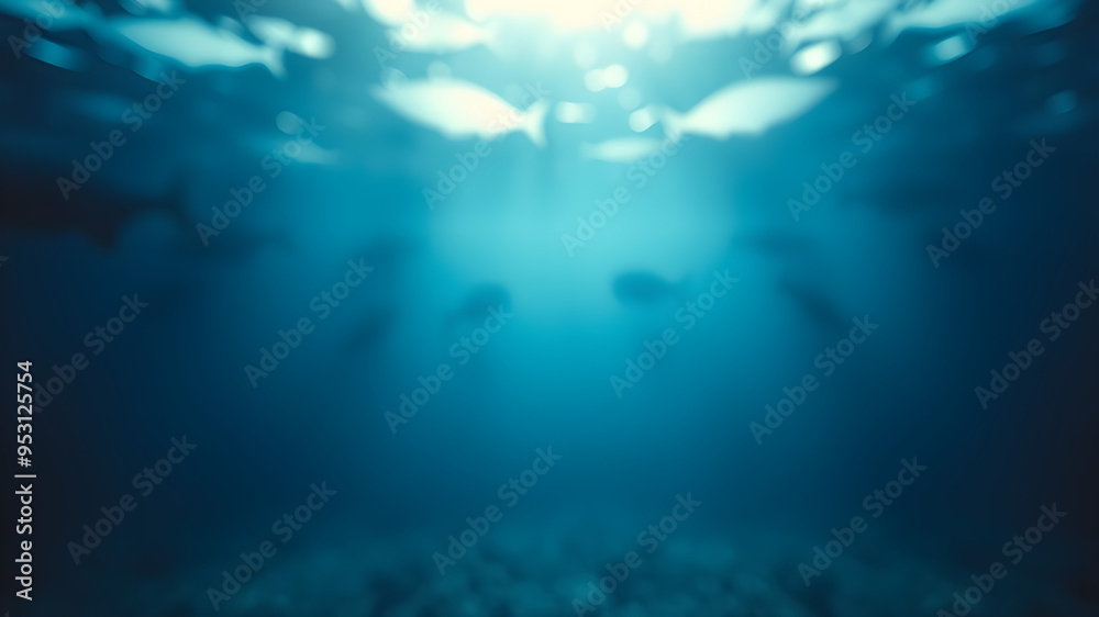 Fototapeta premium Deep sea background with mysterious tones