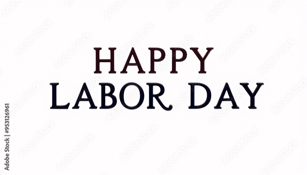 Happy Labor Day message with a simple and modern banner design, isolated on white. Happy Labor Day message with a simple and modern banner design, isolated on white.