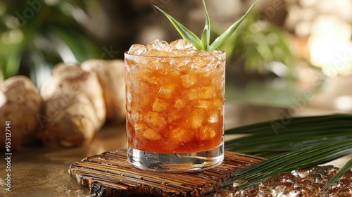 Stylish Bamboo Cocktail Served in Nick and Nora Glass