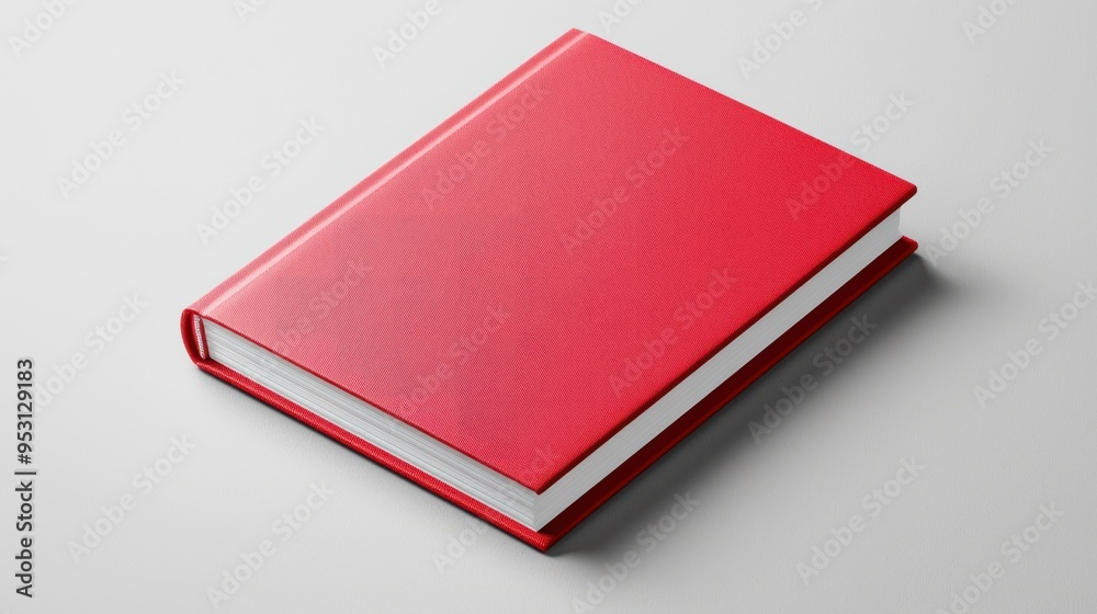 Fototapeta premium Classic Writing Tools on Hardcover Journal in Realistic 8K Resolution on White Background, generative AI