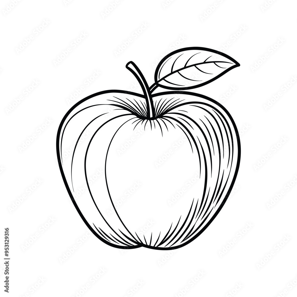 Vectorizing Freshness Apple Fruit Line Icon for design Vectorizing Freshness Apple Fruit Line Icon for design