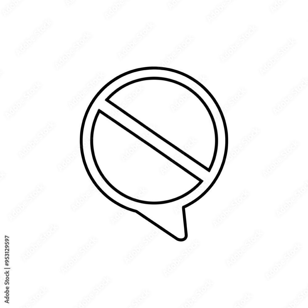 bubble icon no talk vector illustration bubble icon no talk vector illustration