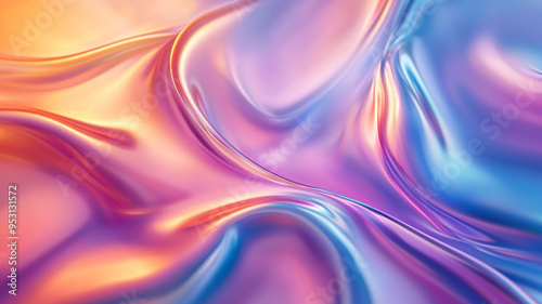 Wallpaper Mural Colorful abstract illustration of flowing fabric textures highlighting soft curves and gradients, evoking a sense of motion and depth Torontodigital.ca