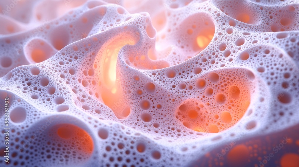 Abstract 3D Rendered Surface with Bumpy Texture
