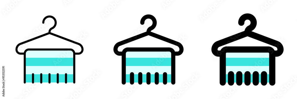 Editable towel hanger vector icon. Wellness, spa, relaxation. Part of a big icon set family. Perfect for web and app interfaces, presentations, infographics, etc Editable towel hanger vector icon. Wellness, spa, relaxation. Part of a big icon set family. Perfect for web and app interfaces, presentations, infographics, etc