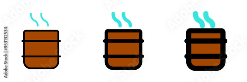 Editable hot green tea, matcha, cup vector icon. Wellness, spa, relaxation. Part of a big icon set family. Perfect for web and app interfaces, presentations, infographics, etc