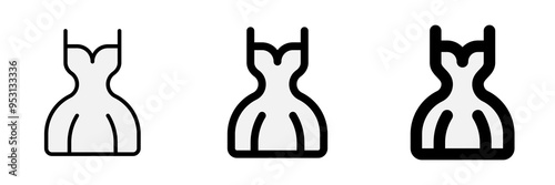 Editable wedding dress vector icon. Wedding, valentine, love, celebration. Part of a big icon set family. Perfect for web and app interfaces, presentations, infographics, etc