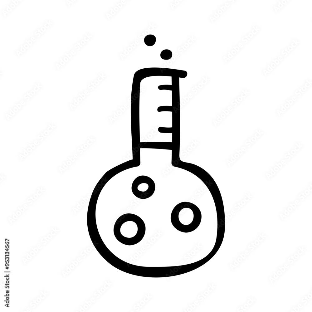 Chemical Flask Doodle Hand-drawn Icon Chemical Flask Doodle Hand-drawn Icon