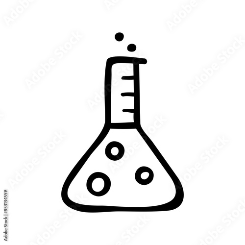 Chemical Flask Doodle Hand-drawn Icon