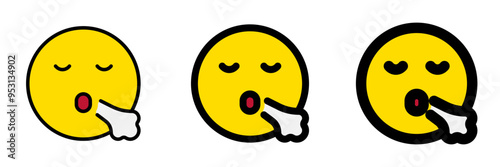 Editable sigh, relief, expression emoticon vector icon. Part of a big icon set family. Part of a big icon set family. Perfect for web and app interfaces, presentations, infographics, etc