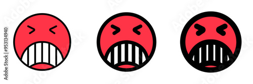 Editable angry, upset, expression emoticon vector icon. Part of a big icon set family. Part of a big icon set family. Perfect for web and app interfaces, presentations, infographics, etc