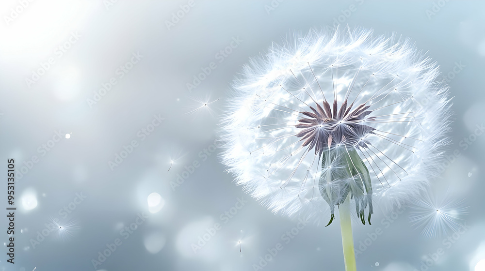 Dandelion Seeds Floating in the Wind: A Close Up Photo Dandelion Seeds Floating in the Wind: A Close Up Photo