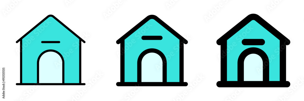 Editable doghouse, kennel vector icon. Veterinary, animal, pet care, pet shop. Part of a big icon set family. Perfect for business, web and app interfaces, presentations, infographics, etc Editable doghouse, kennel vector icon. Veterinary, animal, pet care, pet shop. Part of a big icon set family. Perfect for business, web and app interfaces, presentations, infographics, etc