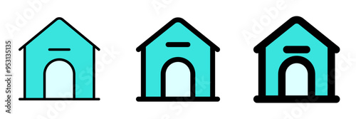 Editable doghouse, kennel vector icon. Veterinary, animal, pet care, pet shop. Part of a big icon set family. Perfect for business, web and app interfaces, presentations, infographics, etc