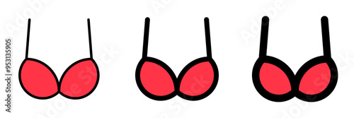 Editable bra, bikini vector icon. Clothing, fashion, apparel. Part of a big icon set family. Perfect for web and app interfaces, presentations, infographics, etc