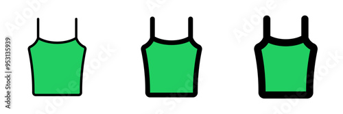 Editable tank top, spaghetti strap vector icon. Clothing, fashion, apparel. Part of a big icon set family. Perfect for web and app interfaces, presentations, infographics, etc