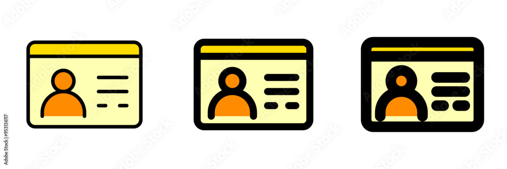 Editable profile, id, user, member, student vector icon. Online learning, course, tutorial. Part of a big icon set family. Perfect for web and app interfaces, presentations, infographics, etc Editable profile, id, user, member, student vector icon. Online learning, course, tutorial. Part of a big icon set family. Perfect for web and app interfaces, presentations, infographics, etc