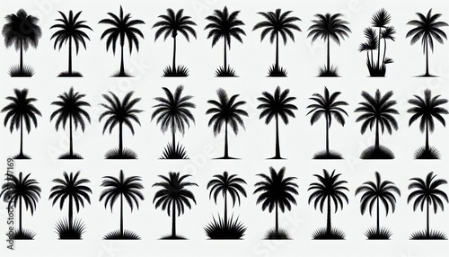 palm trees silhouettes