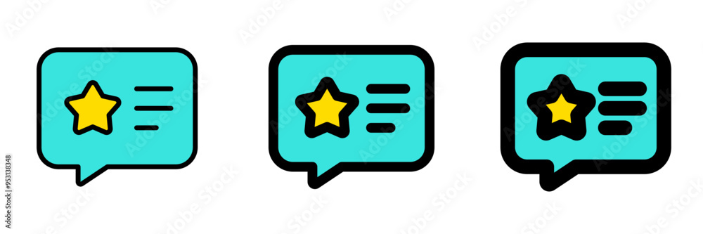 Editable review, comment, star vector icon. Part of a big icon set family. Perfect for web and app interfaces, presentations, infographics, etc