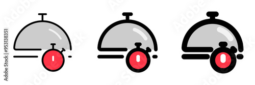 Editable food cooking time, serving time, delivery time vector icon. Part of a big icon set family. Perfect for web and app interfaces, presentations, infographics, etc