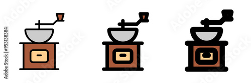 Editable coffee grinder vector icon. Cafe, coffee shop, restaurant, drink, beverages. Part of a big icon set family. Perfect for web and app interfaces, presentations, infographics, etc