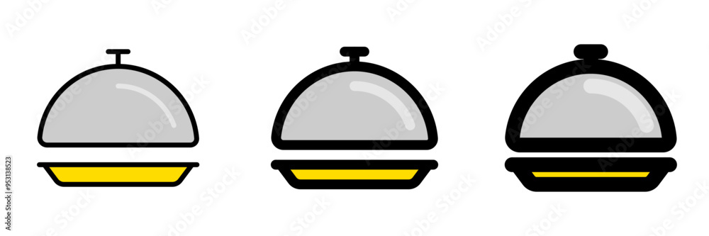 Editable food cover, serving vector icon. Food, restaurant. Part of a big icon set family. Perfect for web and app interfaces, presentations, infographics, etc