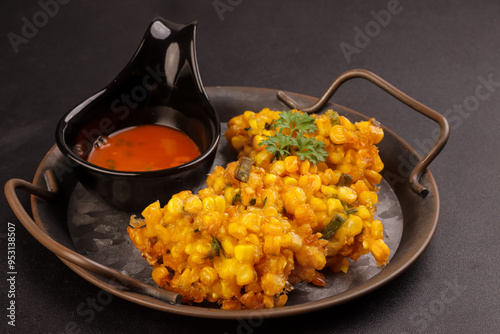 Thai Corn Fritters or Tod Man Khao Pod.