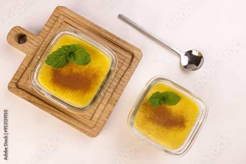 Majarete is Sweet Corn Pudding. photo