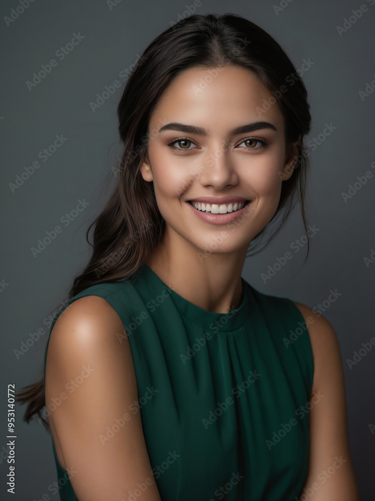 Beautiful woman in profile with long and shiny wavy hair . Beauty model girl with simple hairstyle . Jewelry, Beauty, makeup and cosmetics . Beautiful woman in profile with long and shiny wavy hair . Beauty model girl with simple hairstyle . Jewelry, Beauty, makeup and cosmetics .