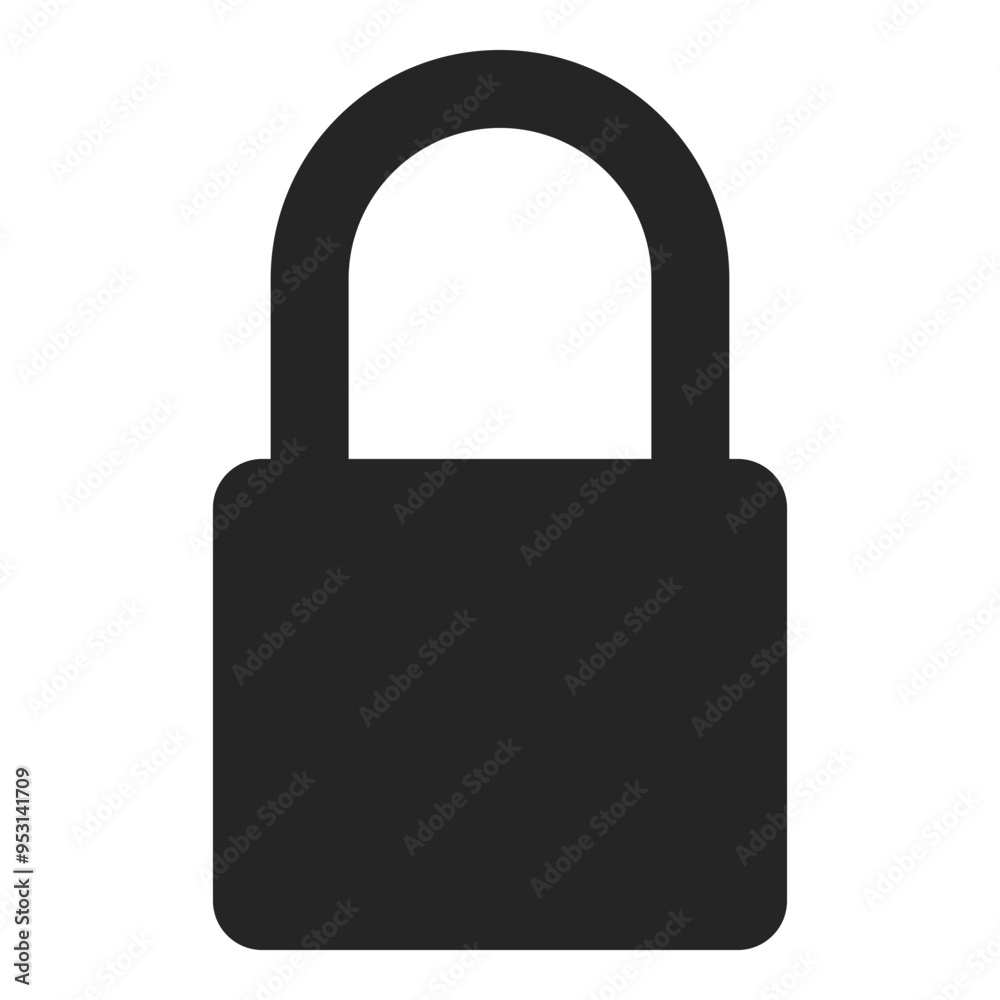 Lock icon isolated on white background Lock icon isolated on white background