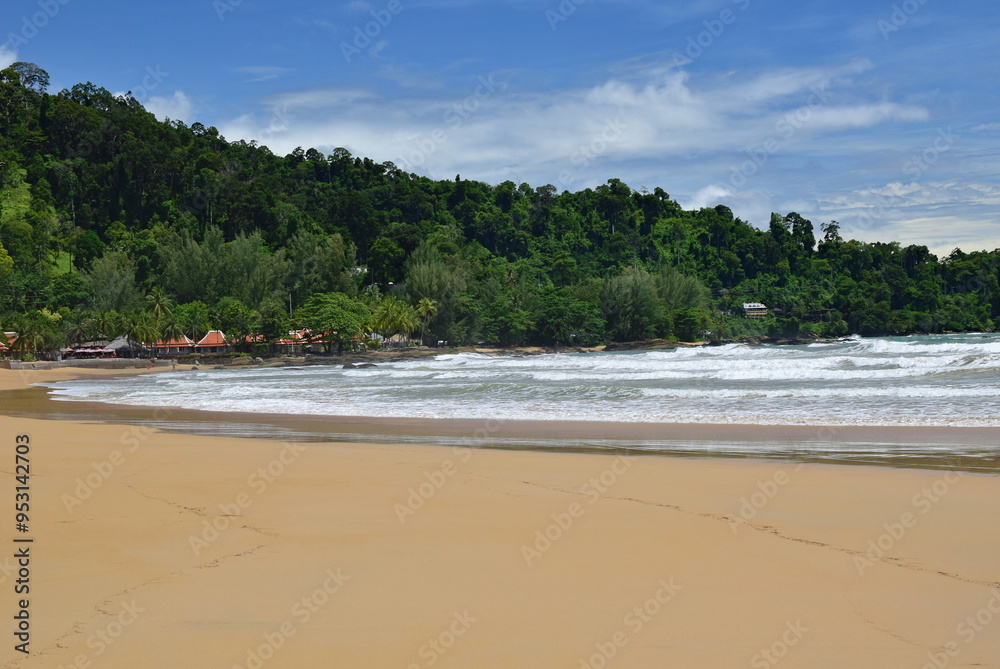View of the tropical beach. Khao Lak. Thailand. View of the tropical beach. Khao Lak. Thailand.