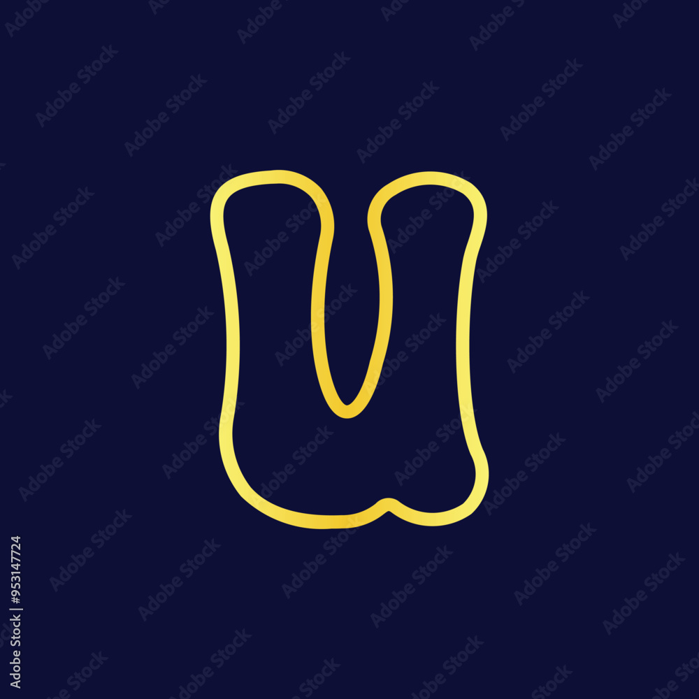 Obraz premium Creative Abstract U Letter Design