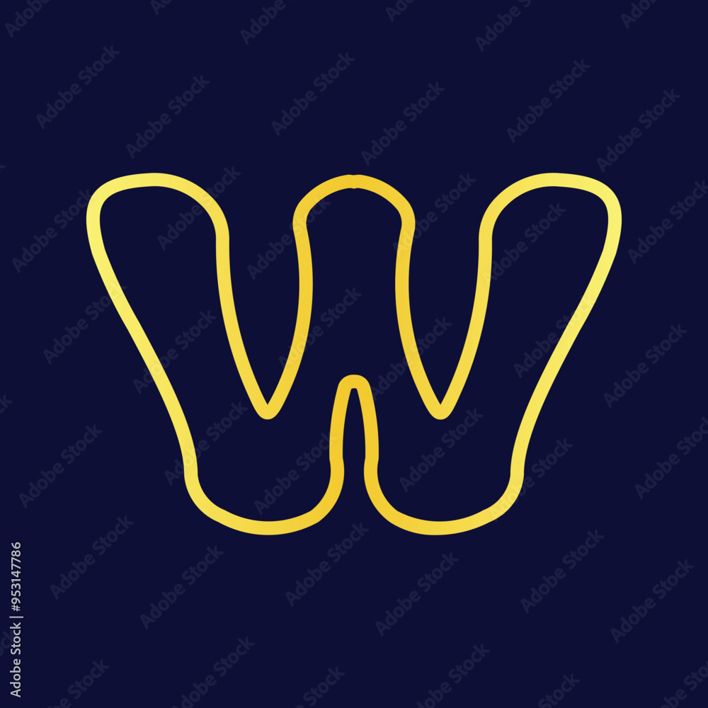 Fototapeta premium Creative Abstract W Letter Design