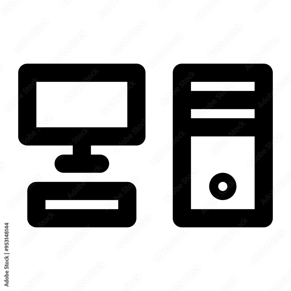 hardware, computer, web services, internet outline icon hardware, computer, web services, internet outline icon