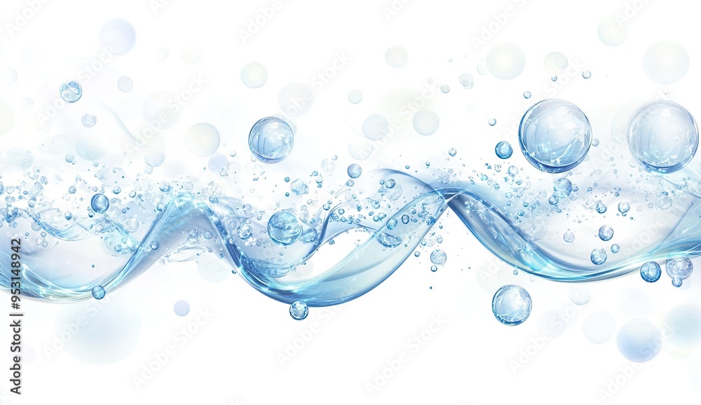 Water bubbles on a white background. Water bubbles on a white background.