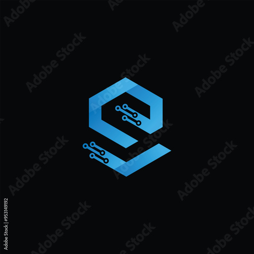 Letter S technology logo Design, S digital Tech logo vector