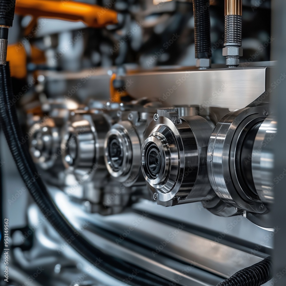 close up of a engine ,Machinery components in the camera manufacturing industry close up of a engine ,Machinery components in the camera manufacturing industry
