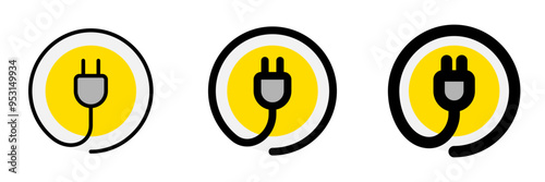 Editable electrical plug vector icon. Property, real estate, construction, mortgage, interiors. Part of a big icon set family. Perfect for web and app interfaces, presentations, infographics, etc