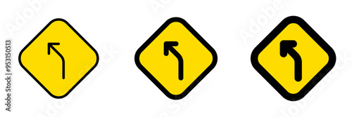 Editable curve left arrow vector icon. Map, location, navigation. Part of a big icon set family. Perfect for web and app interfaces, presentations, infographics, etc