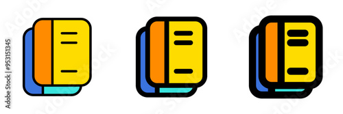 Editable books, notebooks, textbooks, journal, diary vector icon. Part of a big icon set family. Perfect for web and app interfaces, presentations, infographics, etc
