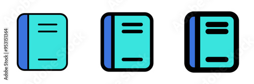 Editable book, notebook, textbook, journal vector icon. Part of a big icon set family. Perfect for web and app interfaces, presentations, infographics, etc