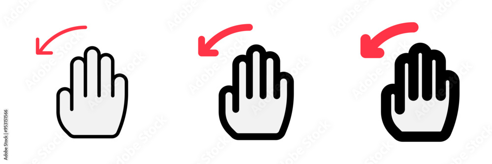 Editable hand swipe left vector icon. Part of a big icon set family. Perfect for web and app interfaces, presentations, infographics, etc Editable hand swipe left vector icon. Part of a big icon set family. Perfect for web and app interfaces, presentations, infographics, etc