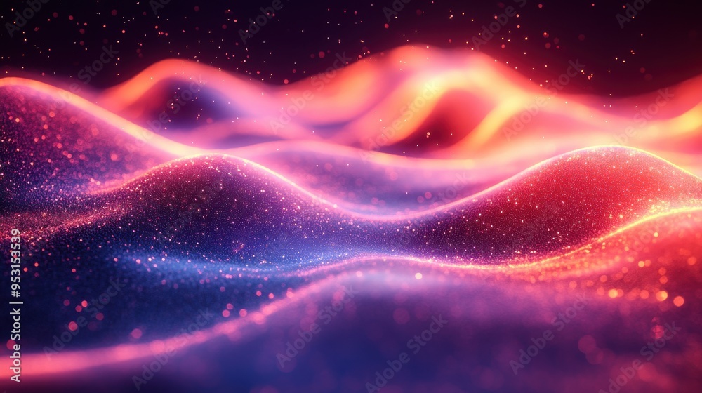 Fluorescent lines glowing in ultraviolet light spin around a 3D abstract animation loop for fantastic wallpaper. Fluorescent lines glowing in ultraviolet light spin around a 3D abstract animation loop for fantastic wallpaper.