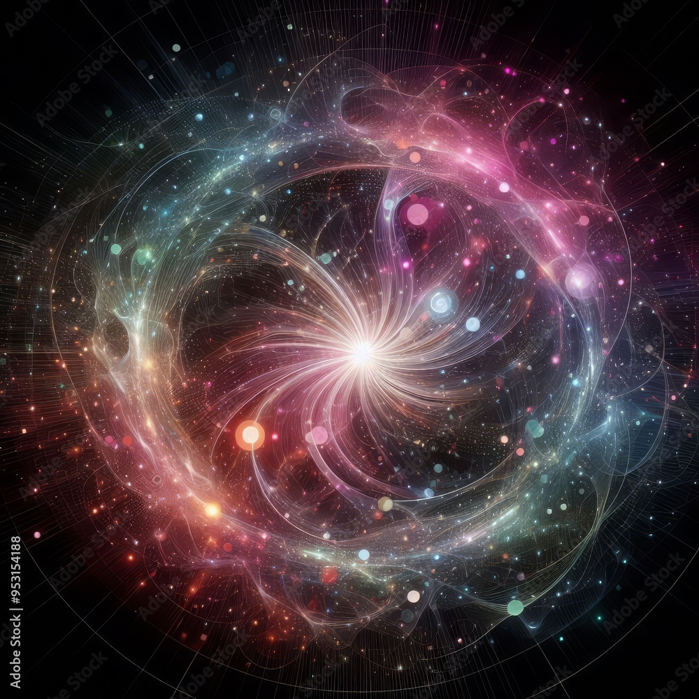 a black background with light pink, purple, blue and green lights Generative AI
a black background with light pink, purple, blue and green lights Generative AI