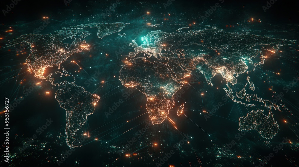 Fototapeta premium Global Network Connection