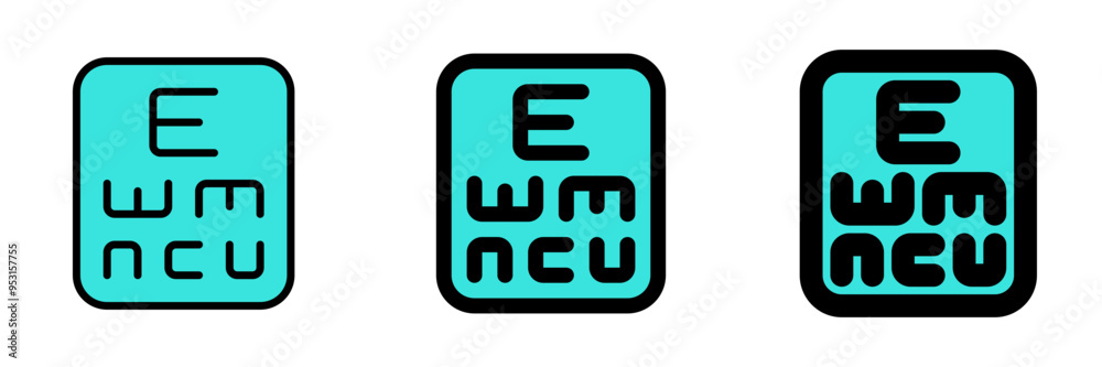 Editable eye chart vector icon. Part of a big icon set family. Perfect for web and app interfaces, presentations, infographics, etc Editable eye chart vector icon. Part of a big icon set family. Perfect for web and app interfaces, presentations, infographics, etc