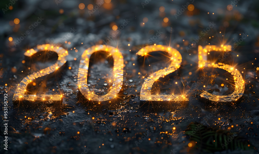 2025 New Year background with gold sparkles, fireworks, and neon lights, celebrating the arrival of the new year. 2025 New Year background with gold sparkles, fireworks, and neon lights, celebrating the arrival of the new year.